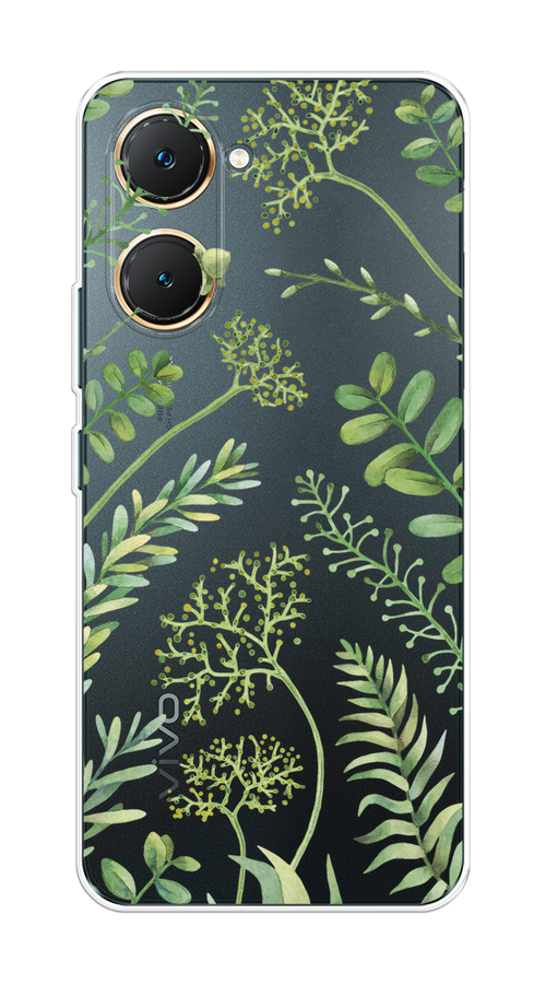 

Чехол на Vivo Y03 "Green Leaves", Зеленый;прозрачный, 2610450-1