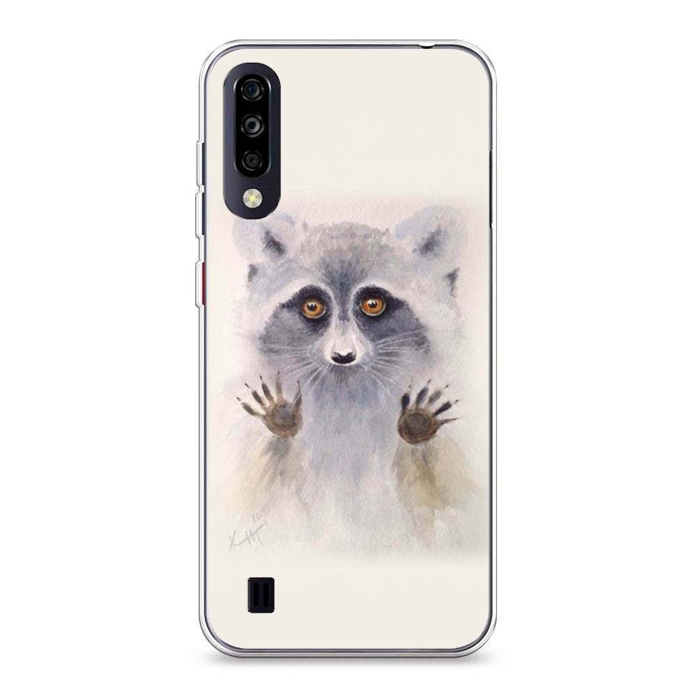 

Чехол для ZTE Blade A7 (2020) "Енот за стеклом", Бежевый;серый, 133750-4