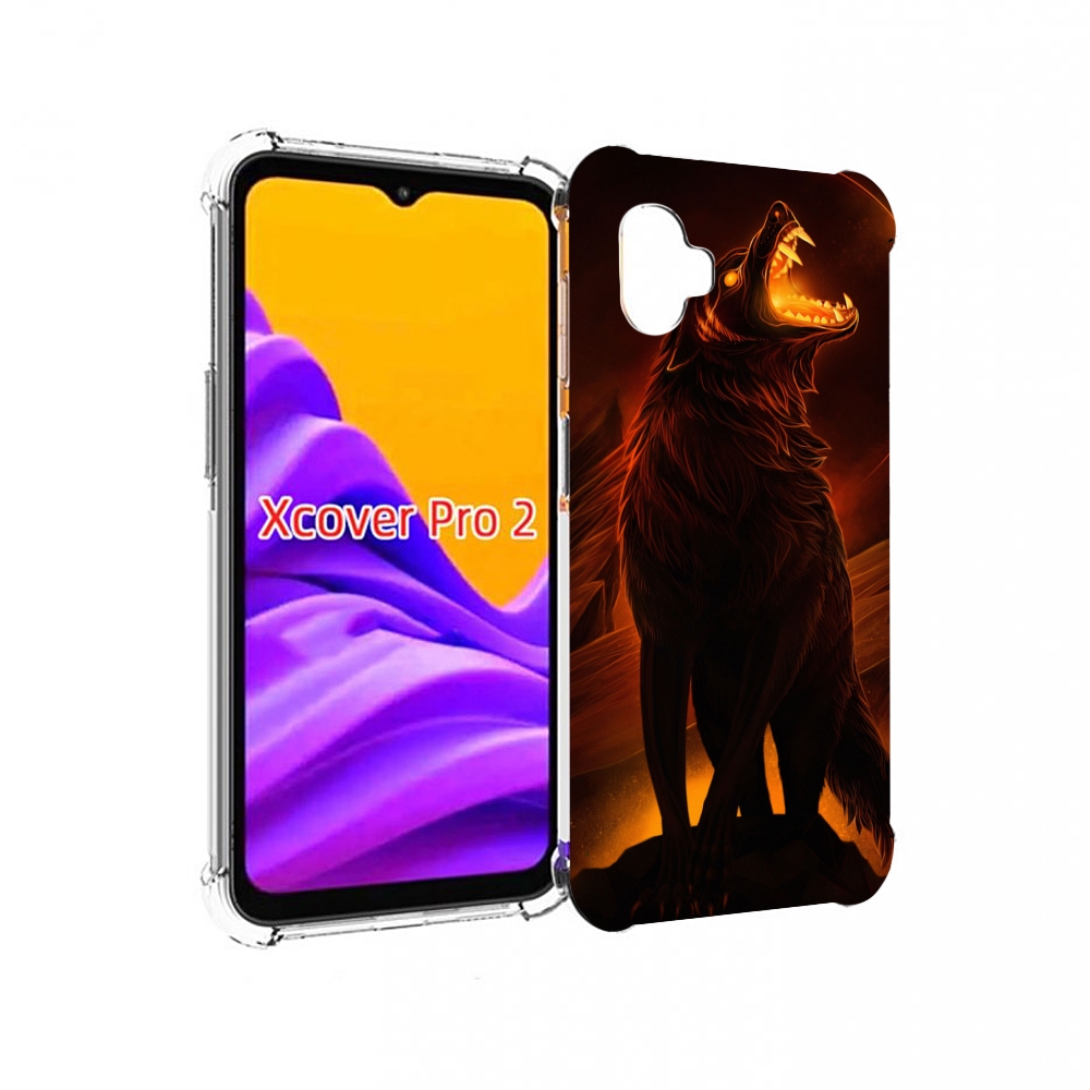

Чехол MyPads волчара с огнем внутри для Samsung Galaxy Xcover Pro 2, Прозрачный, Tocco