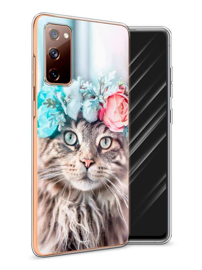

Чехол Awog на Samsung Galaxy S20 FE / Самсунг S20 FE "Кот в венке", Разноцветный, 2101350-2