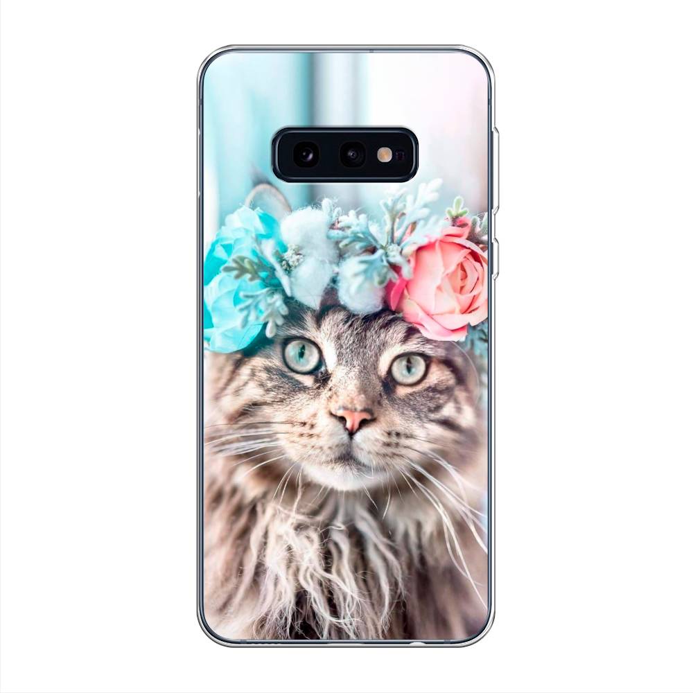 

Чехол Awog на Samsung Galaxy S10E "Кот в венке", Разноцветный, 27250-2