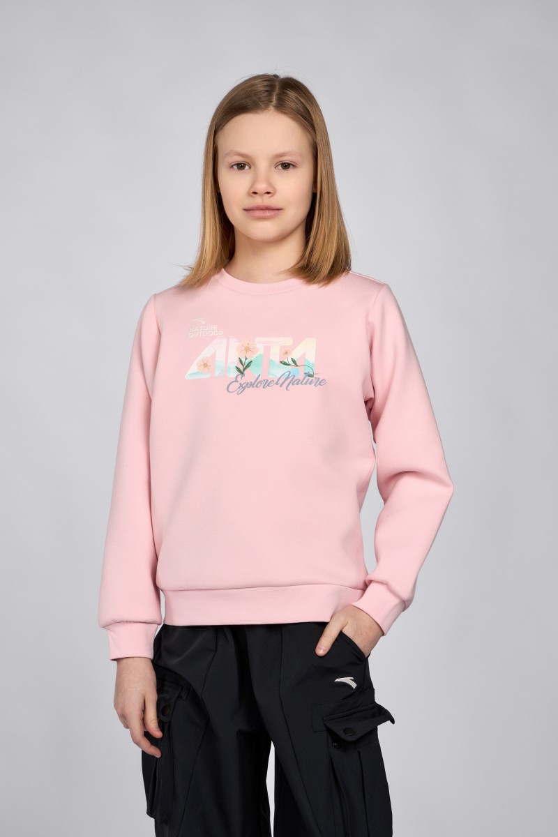 

Свитшот детский Anta W362416740, Розовый, 128, W362416740