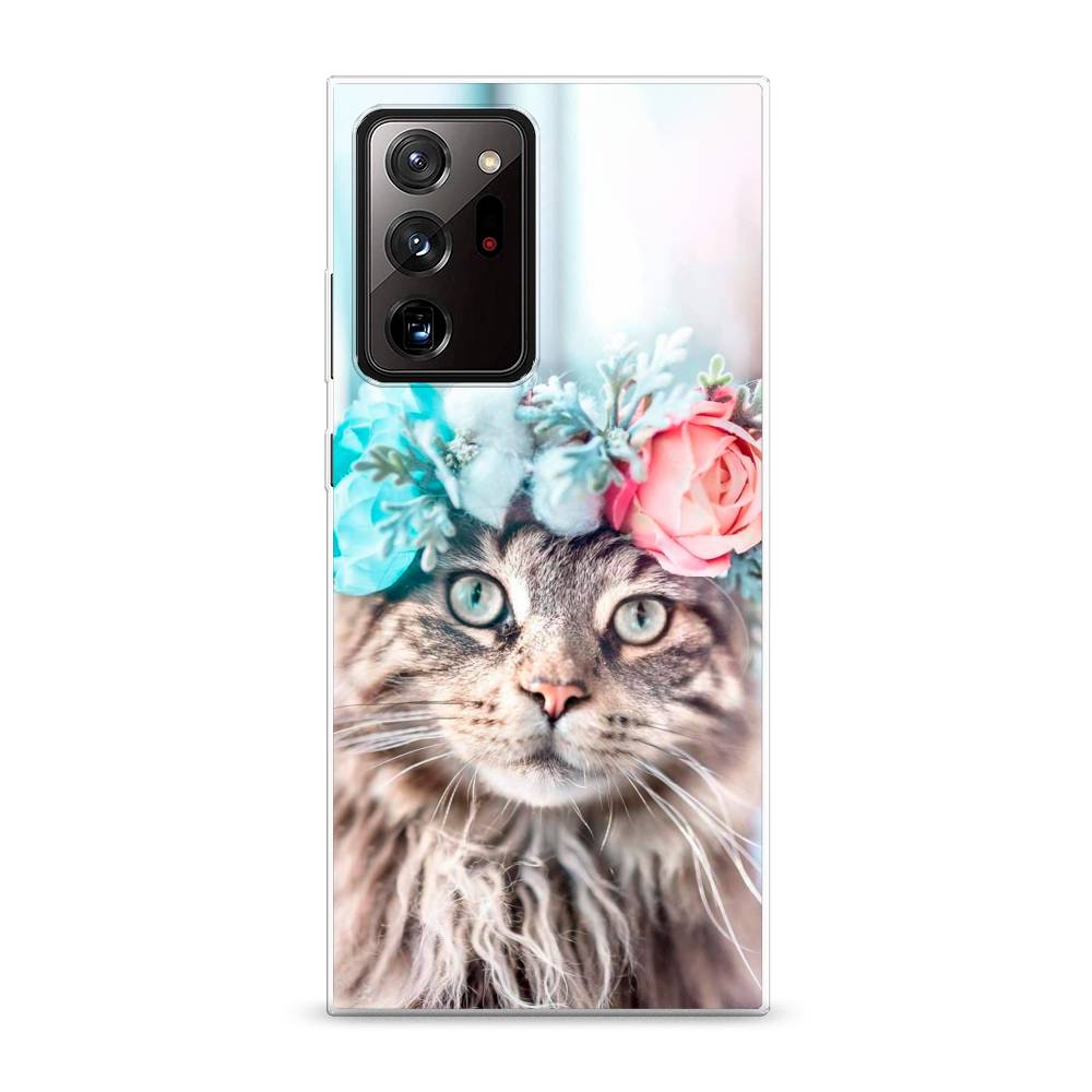 

Чехол Awog на Samsung Galaxy Note 20 Ultra / Самсунг Note 20 Ultra "Кот в венке", Разноцветный, 2101050-2