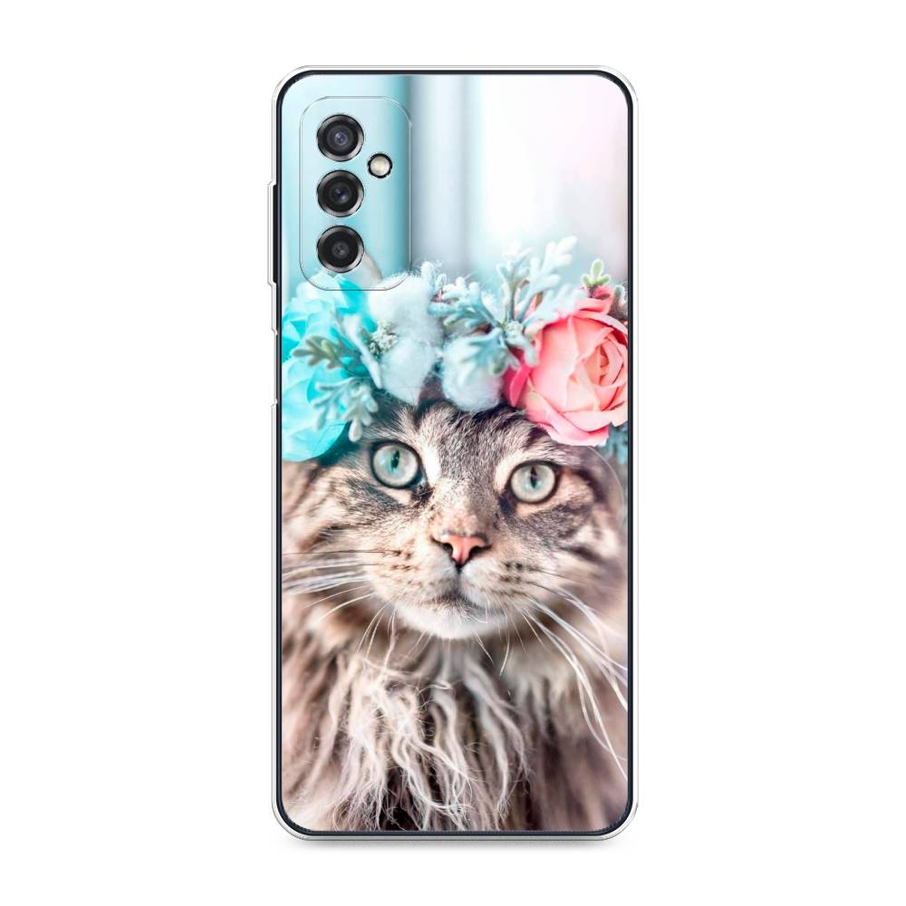 

Чехол Awog на Samsung Galaxy M52 / Самсунг M52 "Кот в венке", Разноцветный, 2104350-2
