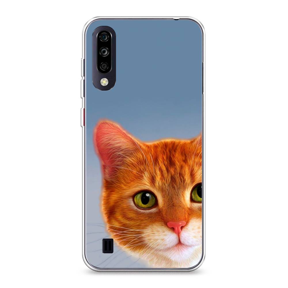 

Чехол для ZTE Blade A7 (2020) "Любопытный котик", Коричневый, 133750-1