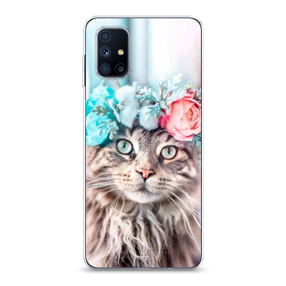 

Чехол Awog на Samsung Galaxy M51 / Самсунг M51 "Кот в венке", Разноцветный, 2101550-2