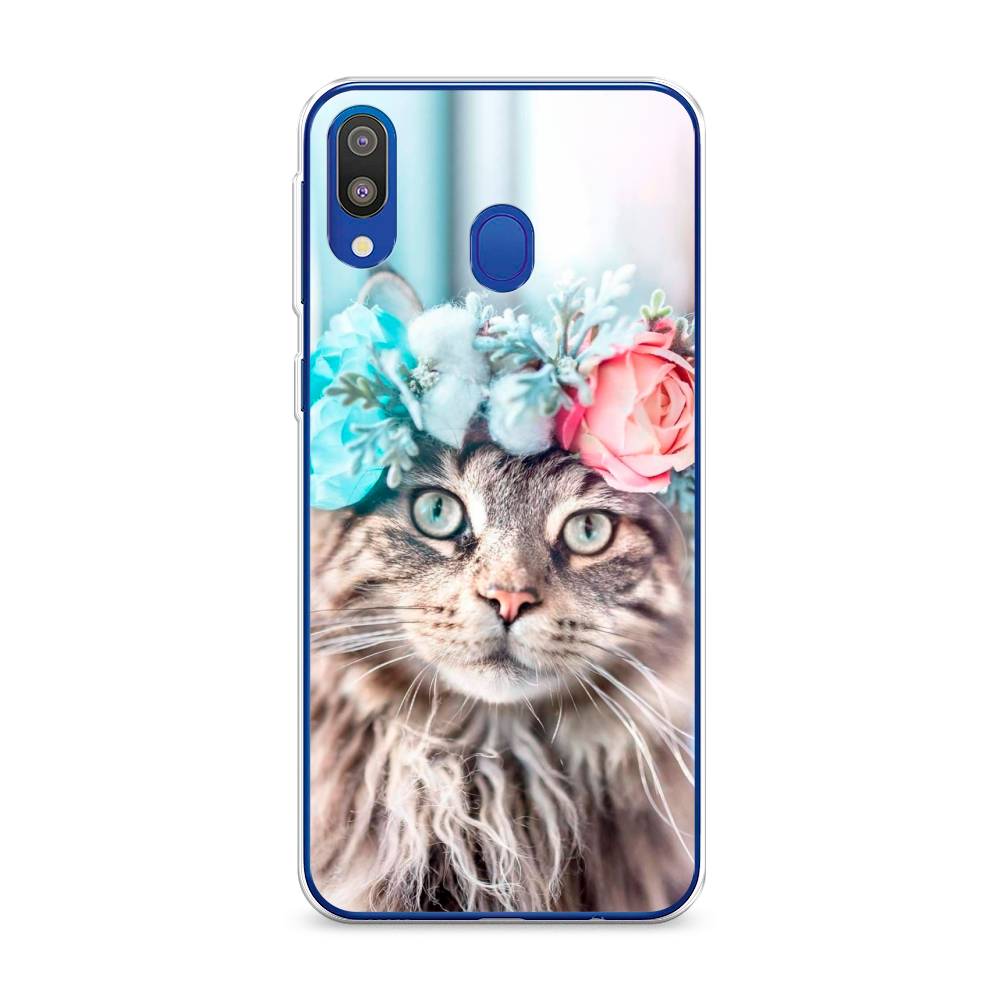 

Чехол Awog на Samsung Galaxy M20 "Кот в венке", Разноцветный, 27450-2