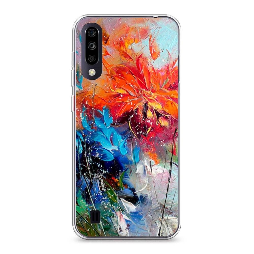 

Чехол для ZTE Blade A7 (2020) "Абстрактные цветы", Оранжевый;синий, 133750-4