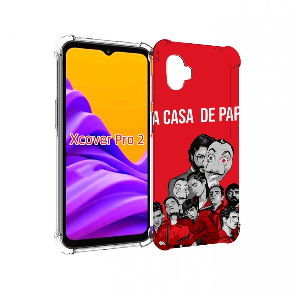 

Чехол MyPads бумажный-дом-команда для Samsung Galaxy Xcover Pro 2, Прозрачный, Tocco