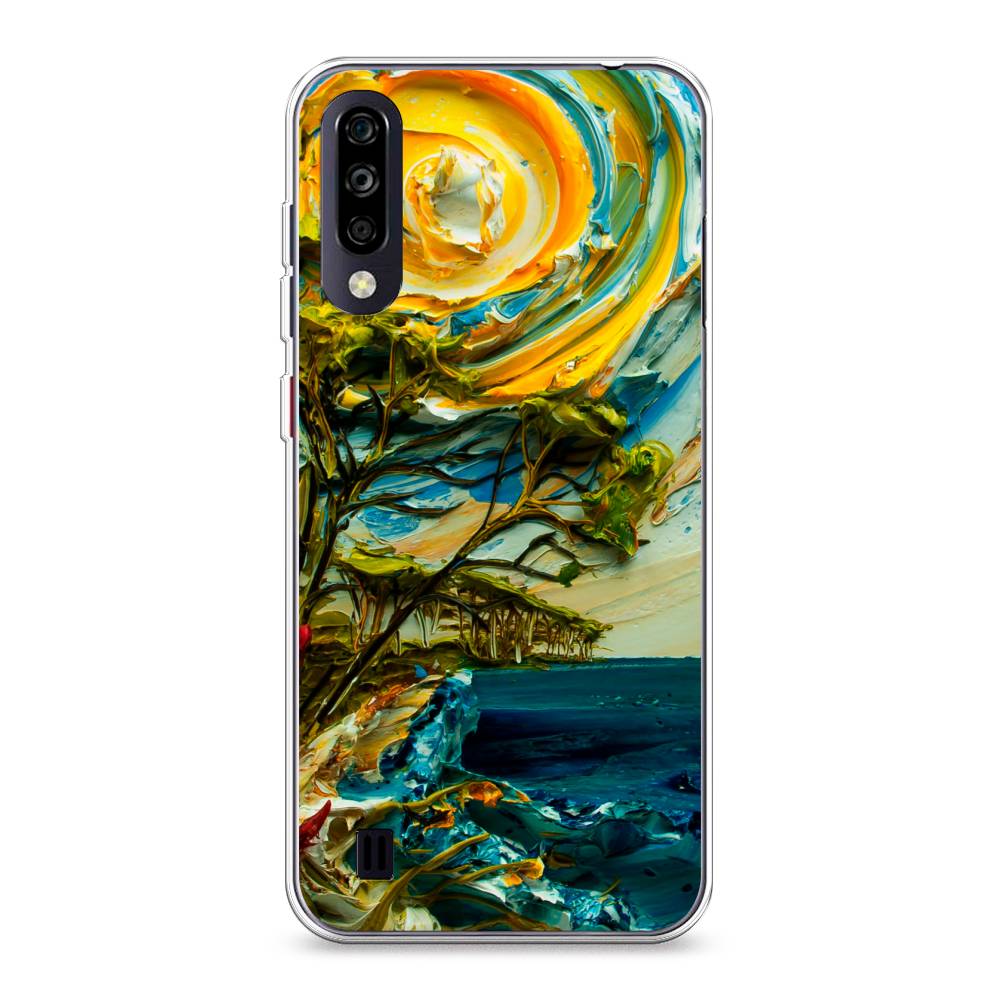 

Чехол для ZTE Blade A7 (2020) "Солнце живопись", Желтый;синий, 133750-4