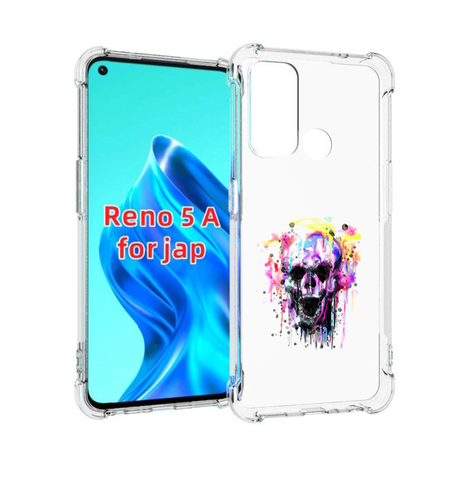 

Чехол MyPads граффити череп для Oppo Reno 5A, Прозрачный, Tocco
