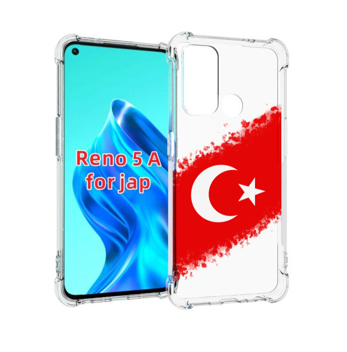 

Чехол MyPads флаг Турции для Oppo Reno 5A, Прозрачный, Tocco