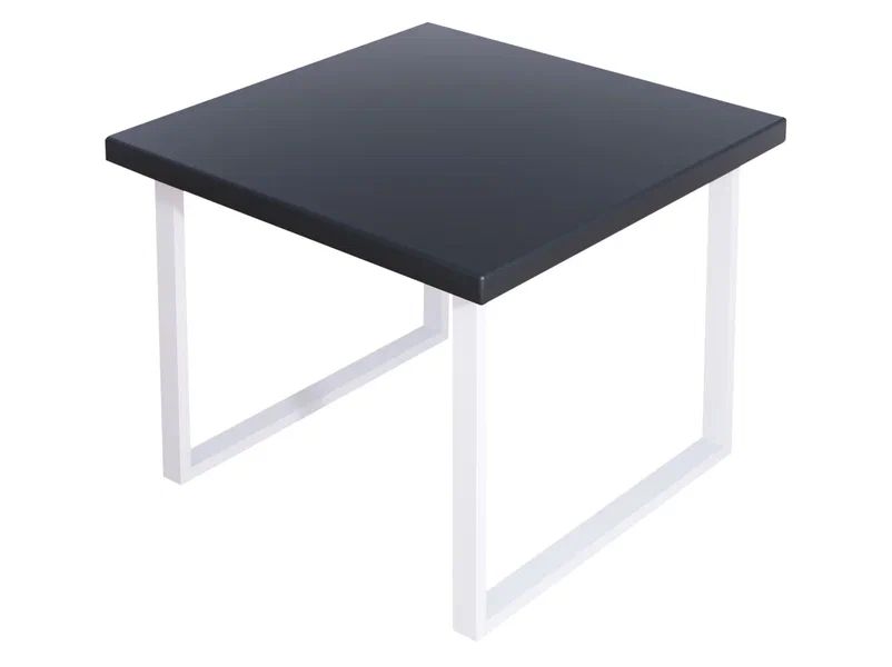 

журнальный стол Solarius Loft металл-дерево 75х75х50, антрацит с белыми ножками, Loft металл-дерево 75х75х50