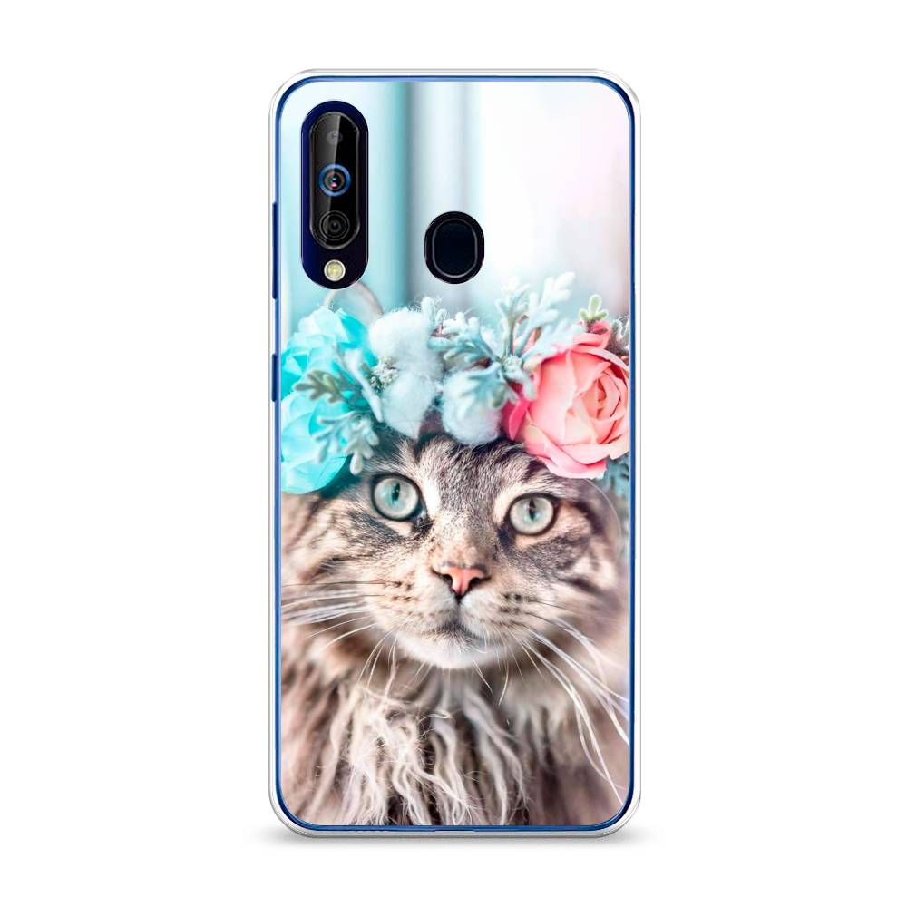 

Чехол Awog на Samsung Galaxy A60/M40 "Кот в венке", Разноцветный, 28250-2