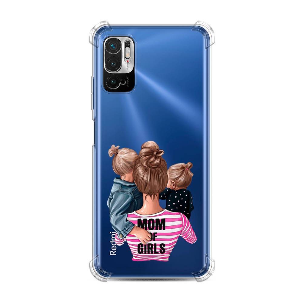 фото Противоударный силиконовый чехол "mom of girls" на xiaomi redmi note 10t awog