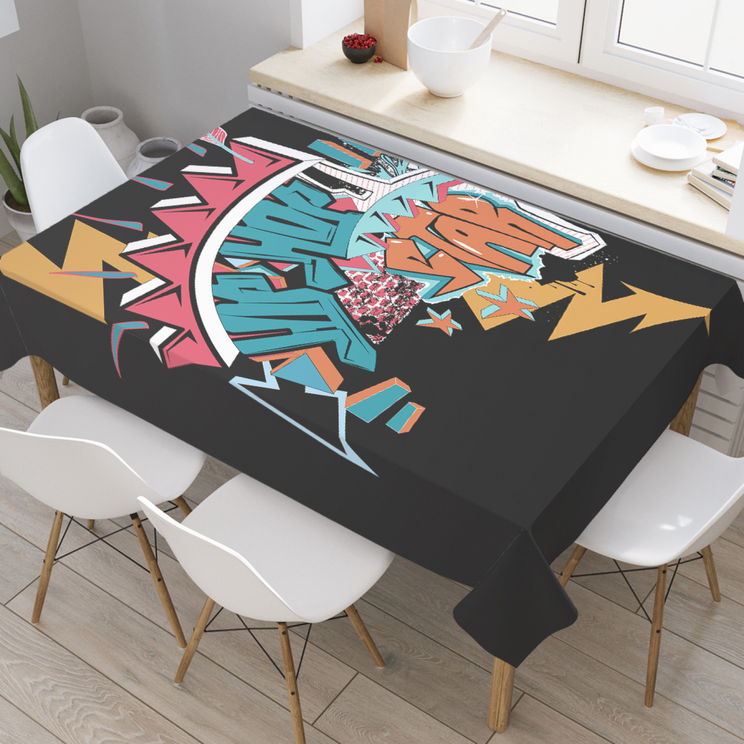 

Скатерть прямоугольная JoyArty "Звезда хип-хопа" из оксфорда, 180x145 см, Черный, Звезда хип-хопа