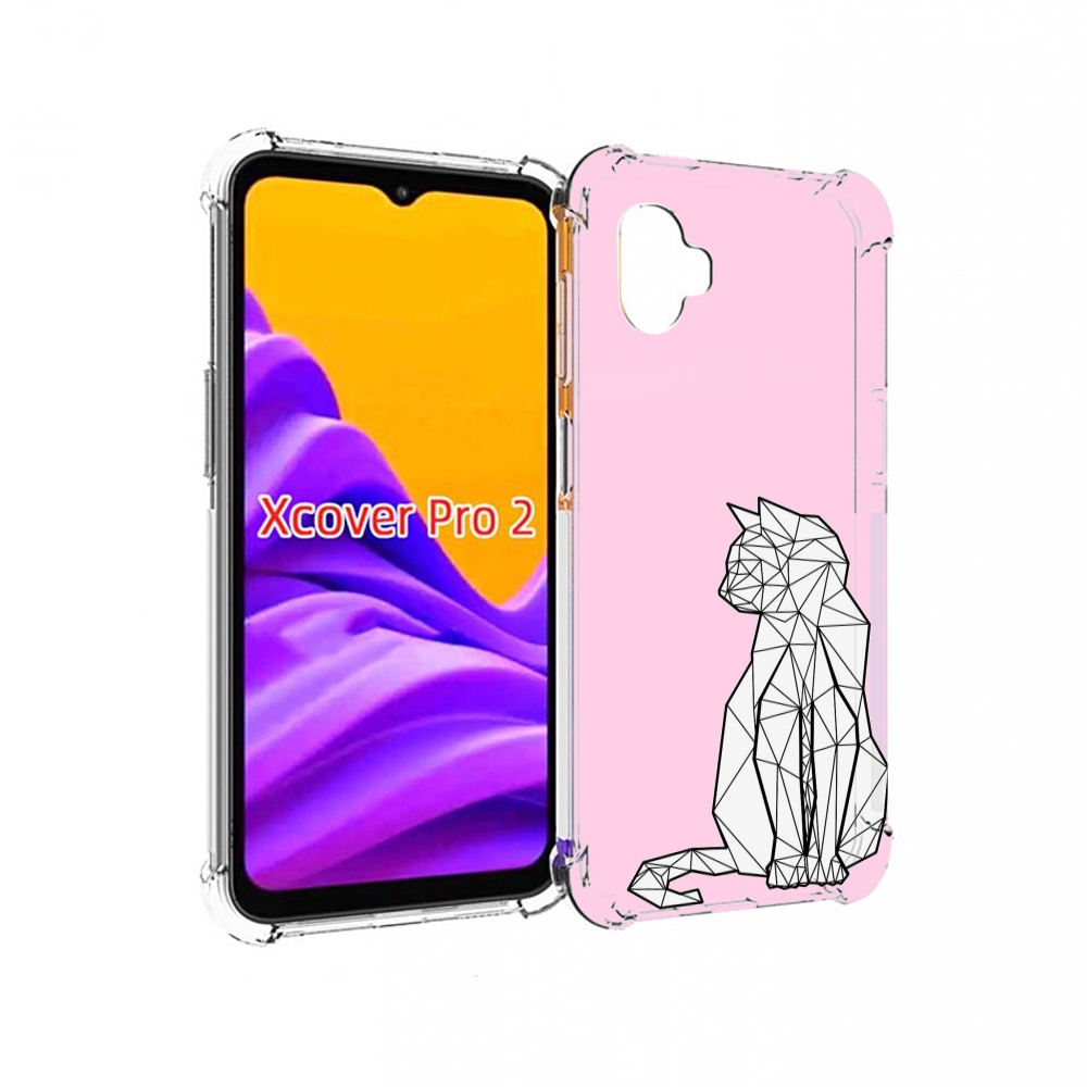 

Чехол MyPads белый котик с гранями для Samsung Galaxy Xcover Pro 2, Прозрачный, Tocco