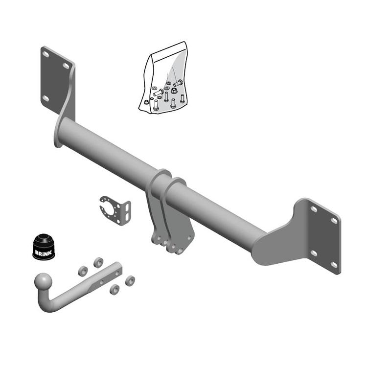 фото Brink фаркоп тип a bmw x5 14- ,нагрузка 3500/150 подрезка бамп.невидим (без электрики)