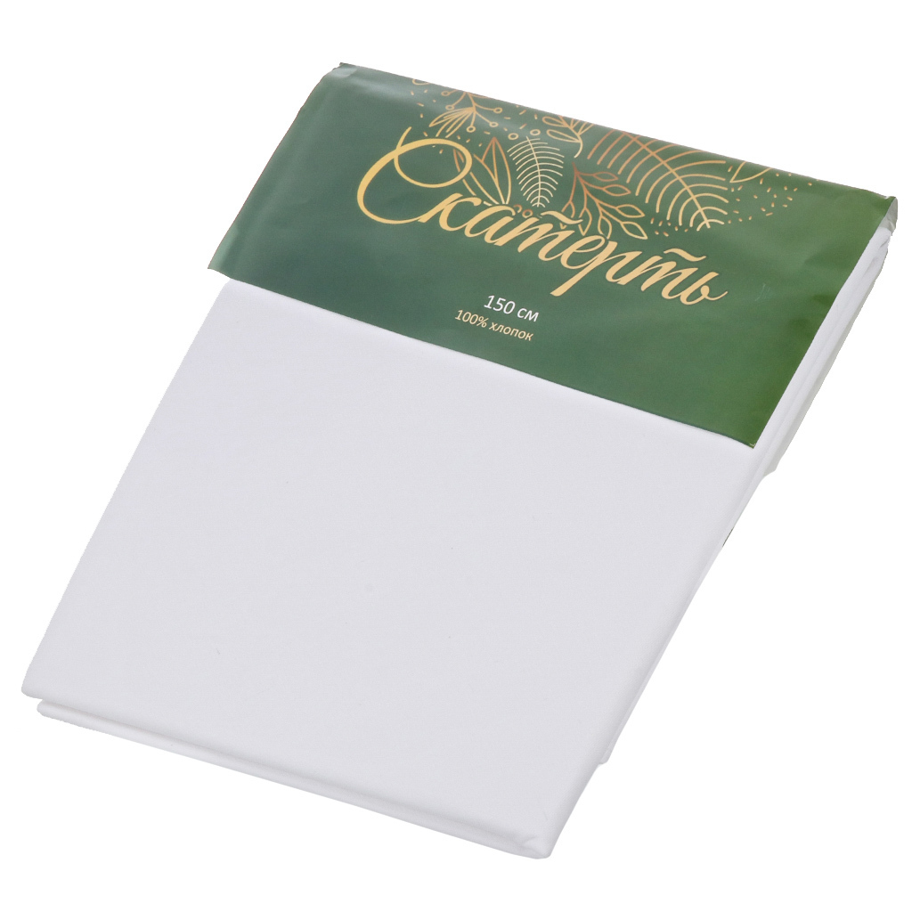 

Скатерть One color, 468477, хлопок, 150x150 см, белый, 1 шт, One color