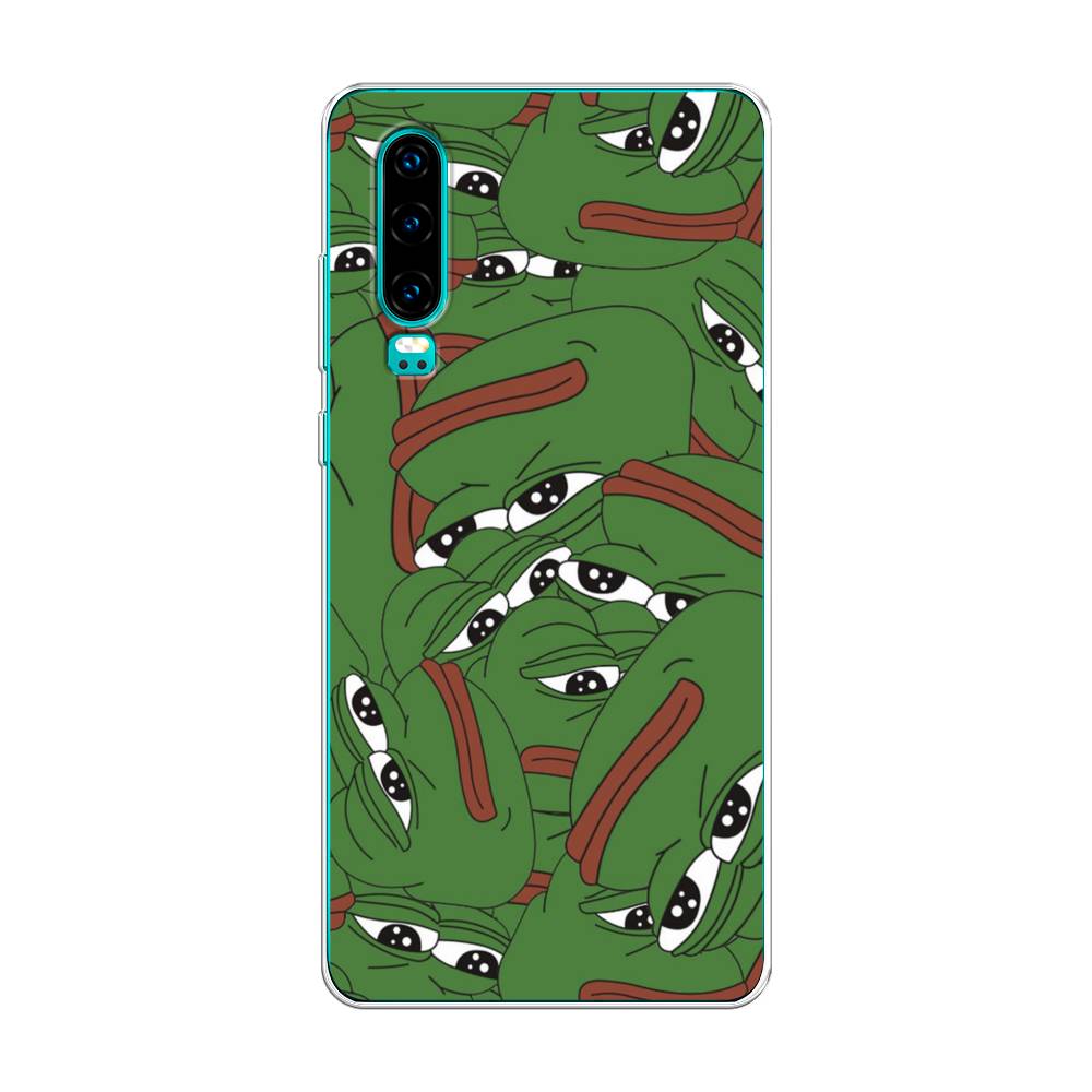 

Чехол Awog на Huawei P30 "Печальный frog", Зеленый;белый, 68550-9