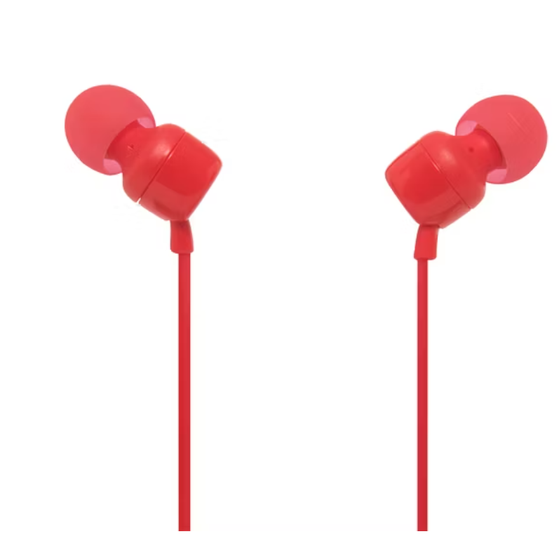 

Наушники с микрофоном JBL Т110 красные