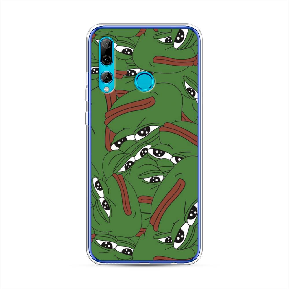 

Чехол Awog на Huawei P Smart Plus 2019 "Печальный frog", Зеленый;белый, 69250-9
