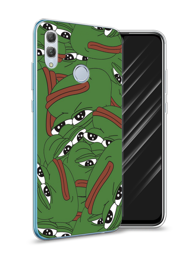 

Чехол Awog на Huawei P Smart 2019 "Печальный frog", Зеленый;белый, 67250-9
