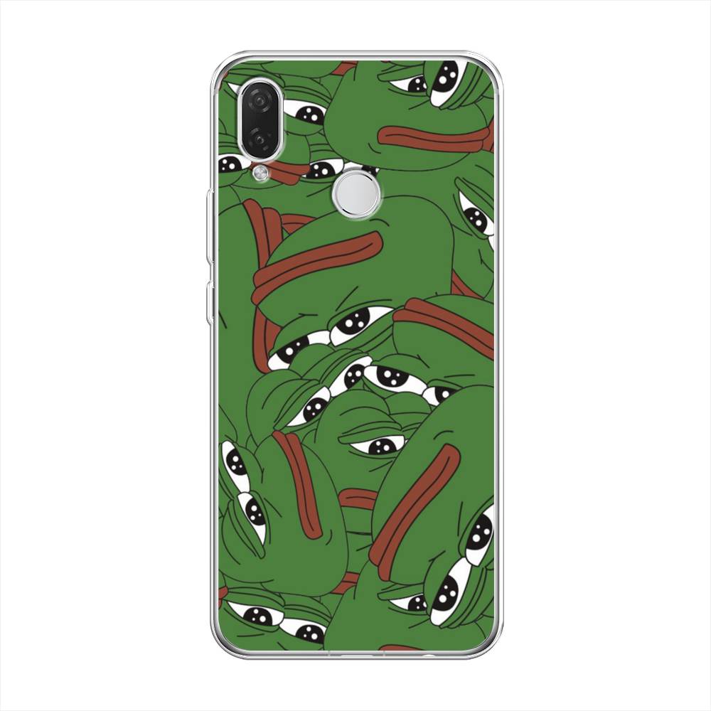 

Чехол Awog на Huawei Nova 3i "Печальный frog", Зеленый;белый, 68350-9