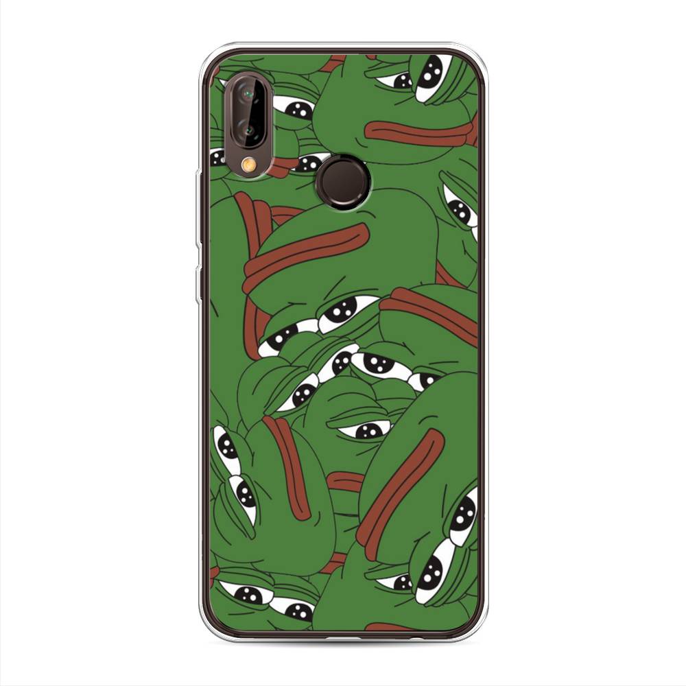 

Чехол Awog на Huawei Nova 3 "Печальный frog", Зеленый;белый, 66150-9