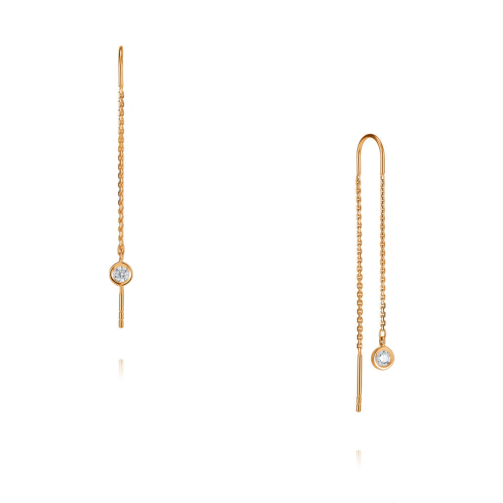 

Серьги из красного золота с фианитом ADAMAS 2524625-А500-72, 2524625-А500-72