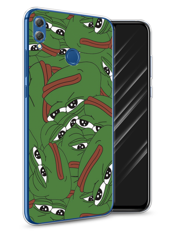 

Чехол Awog на Honor 8X "Печальный frog", Зеленый;белый, 66750-9
