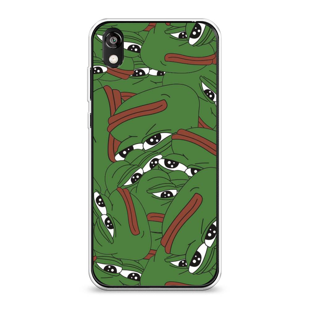 

Чехол Awog на Honor 8S "Печальный frog", Зеленый;белый, 69150-9