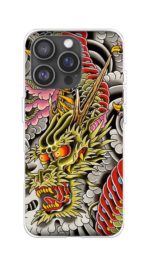 

Чехол на Apple iPhone 16 Pro "Японский дракон", Желтый;розовый;красный, 16250-1