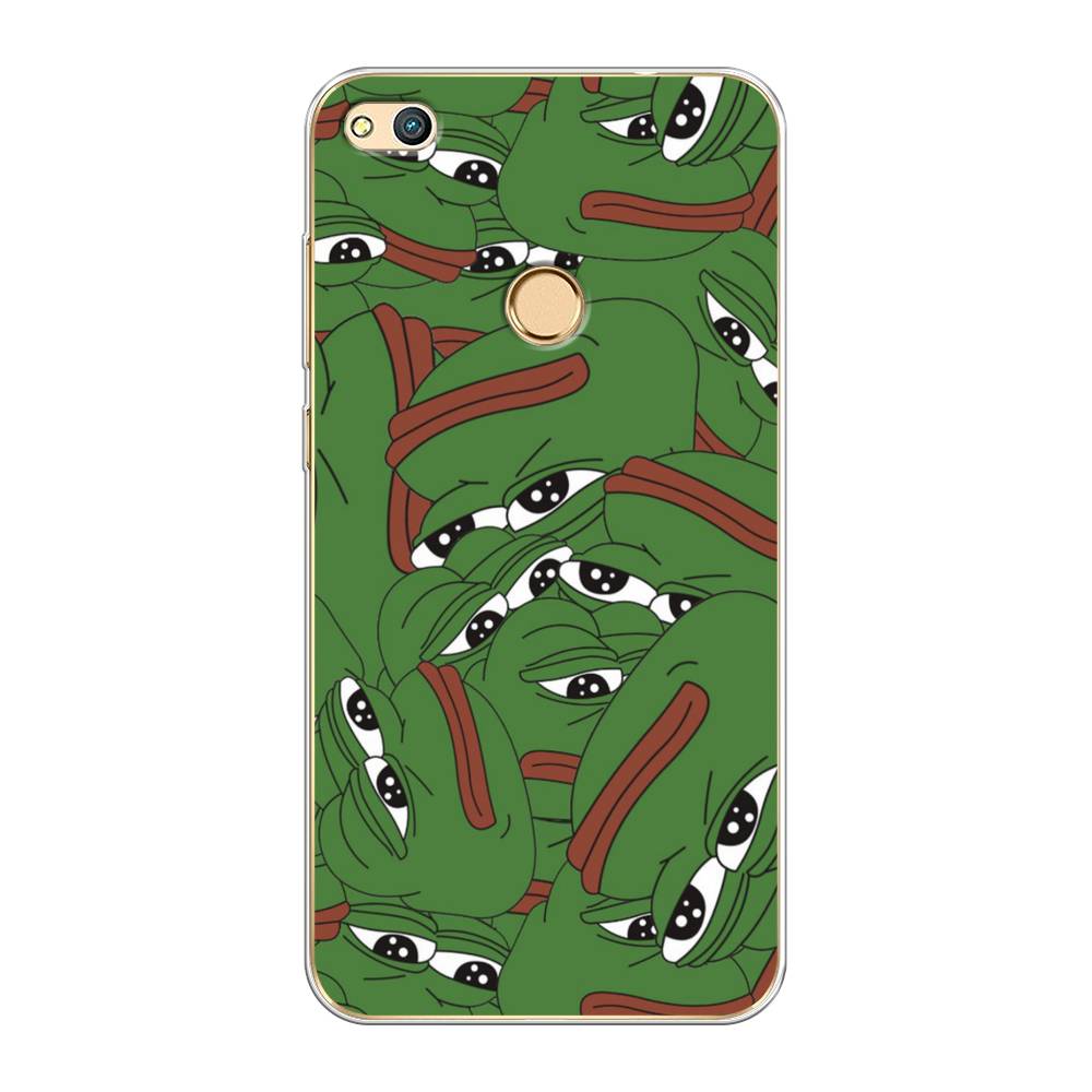 

Чехол Awog на Honor 8 Lite "Печальный frog", Зеленый;белый, 63950-9