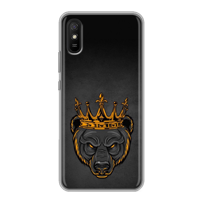фото Дизайнерский силиконовый чехол для xiaomi redmi 9a король медведь 100gadgets
