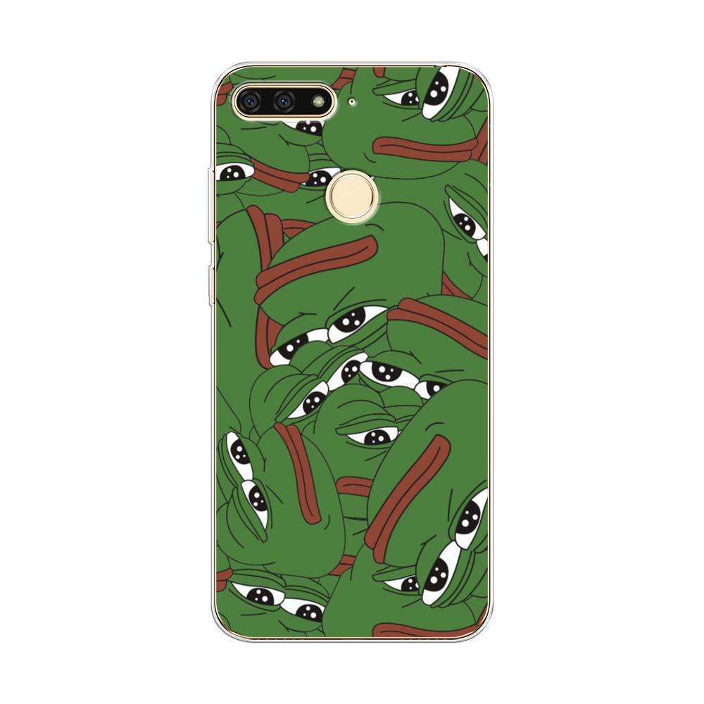 

Чехол Awog на Honor 7C "Печальный frog", Зеленый;белый, 64550-9