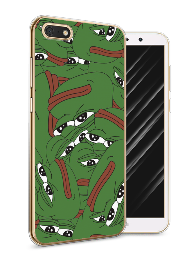 

Чехол Awog на Honor 7A "Печальный frog", Зеленый;белый, 65250-9