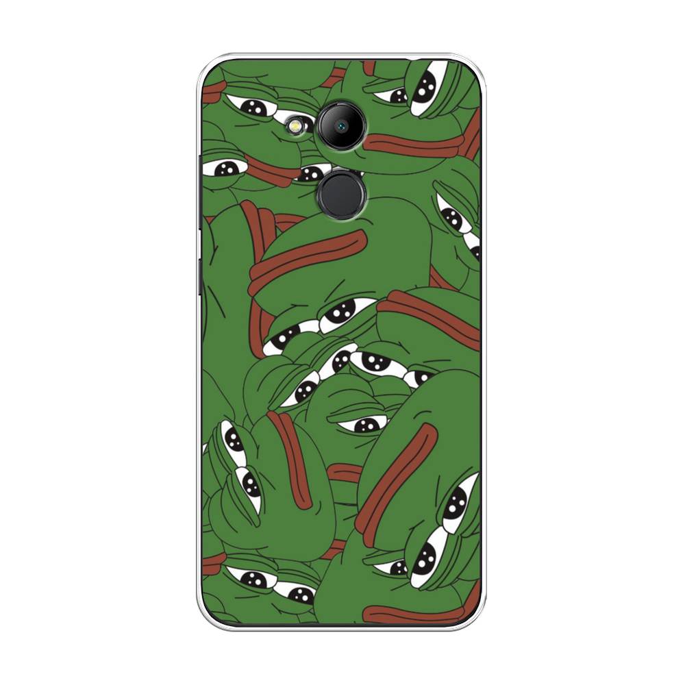 

Чехол Awog на Honor 6C Pro "Печальный frog", Зеленый;белый, 63850-9