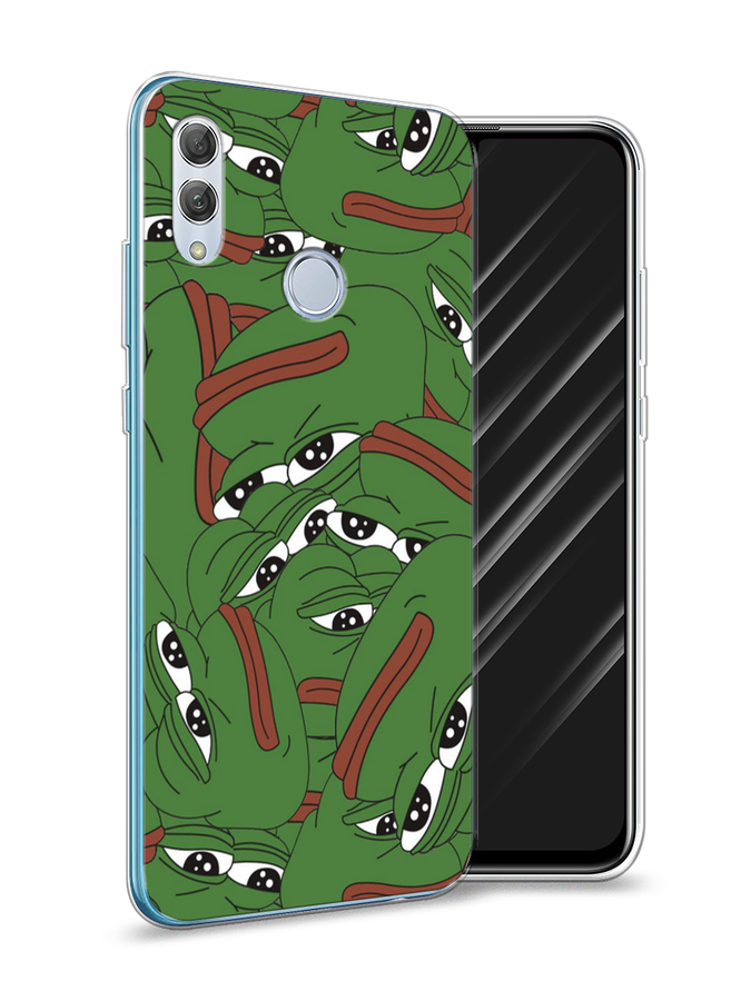 

Чехол Awog на Honor 10 Lite "Печальный frog", Зеленый;белый, 67550-9