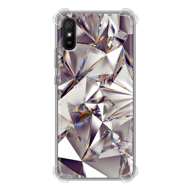 фото Дизайнерский силиконовый с усиленными углами чехол для xiaomi redmi 9a кристаллы 100gadgets