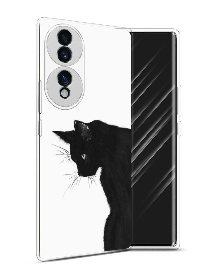 

Чехол Awog на Honor 70 "Black cat", Разноцветный, 6108250-1