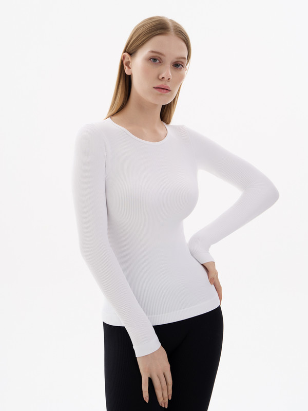 

Джемпер женский Mademoiselle 1565 T-Sh Girocollo ML RIB белый L/XL, 1565 T-Sh Girocollo ML RIB