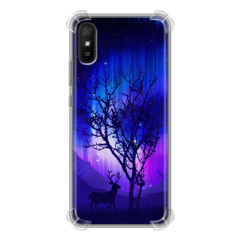 фото Дизайнерский силиконовый с усиленными углами чехол для xiaomi redmi 9a северное сияние 100gadgets