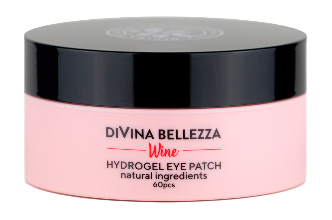 фото Патчи для век divina bellezza wine hydrogel eye patch с экстрактом вина, 60 шт.