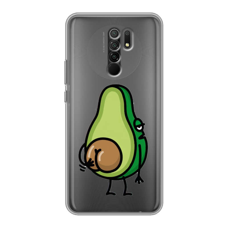 

Полупрозрачный дизайнерский силиконовый чехол для Xiaomi RedMi 9 Авокадо