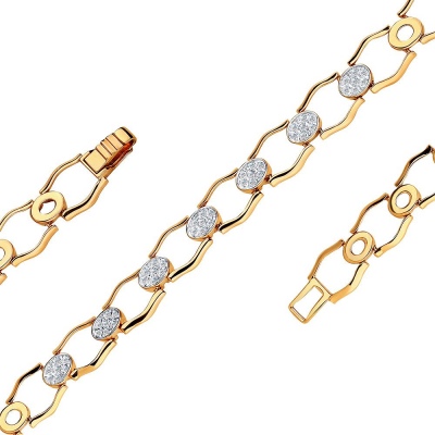 

Браслет из красного золота с 49 бриллиантами 18 см Master Brilliant 10-120433-00-00, 10-120433-00-00