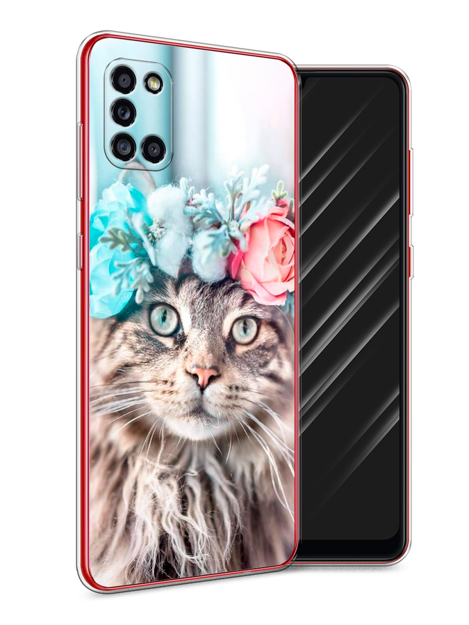 

Чехол Awog на Samsung Galaxy A31 / Самсунг A31 "Кот в венке", Разноцветный, 2100350-2