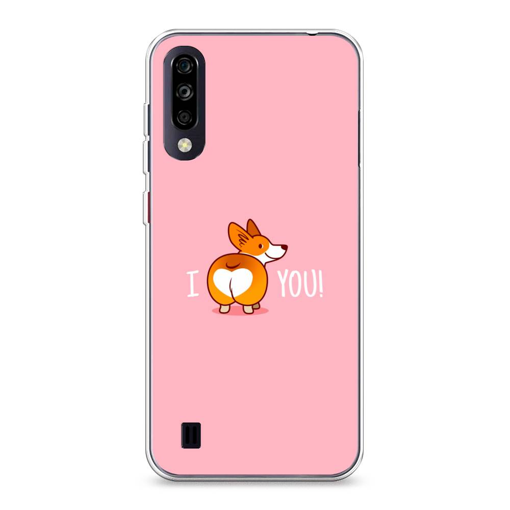 

Чехол для ZTE Blade A7 (2020) "Корги I love you", Розовый;коричневый;белый, 133750-1