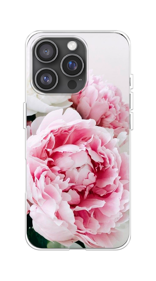 

Чехол на Apple iPhone 16 Pro "Розовые и белые пионы", Розовый;белый, 16250-1