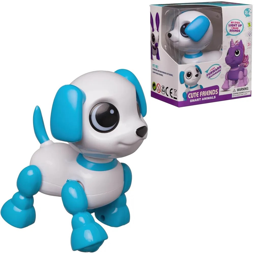 Интерактивная игрушка RASULEV Собачка Junfa электромеханическая, движение, свет, звук интерактивная игрушка 1 toy robopets робо пёс